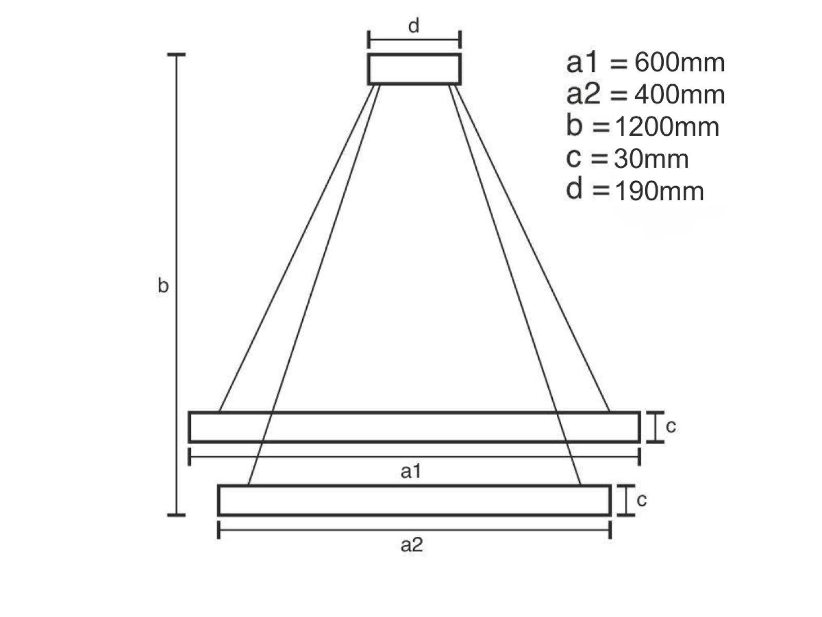 LED závesná lampa na lanku + diaľkový ovládač 65W - J4388/B – Obrázok 2