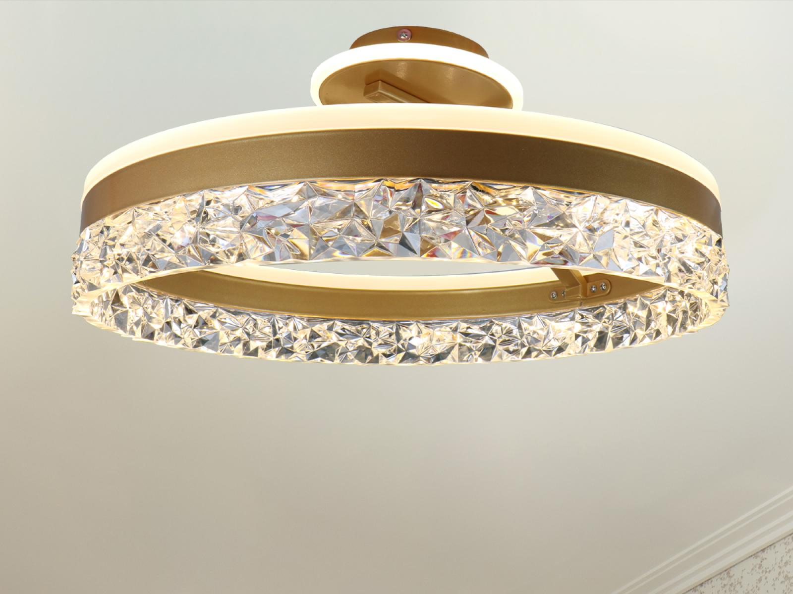 LED luxusné stropné krištáľové svietidlo s diaľkovým ovládačom 85W - TA1306/G – Obrázok 9