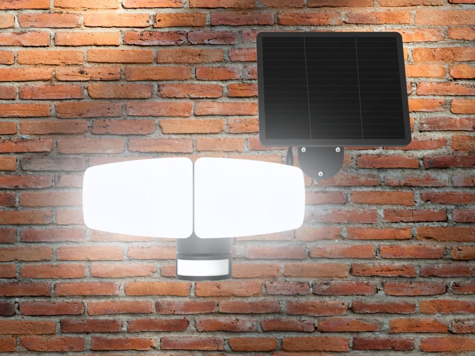 LED čierne vonkajšie solárne svietidlo so senzorom 12W / 3000K - 4100K - 6500K - LS023 – Obrázok 21
