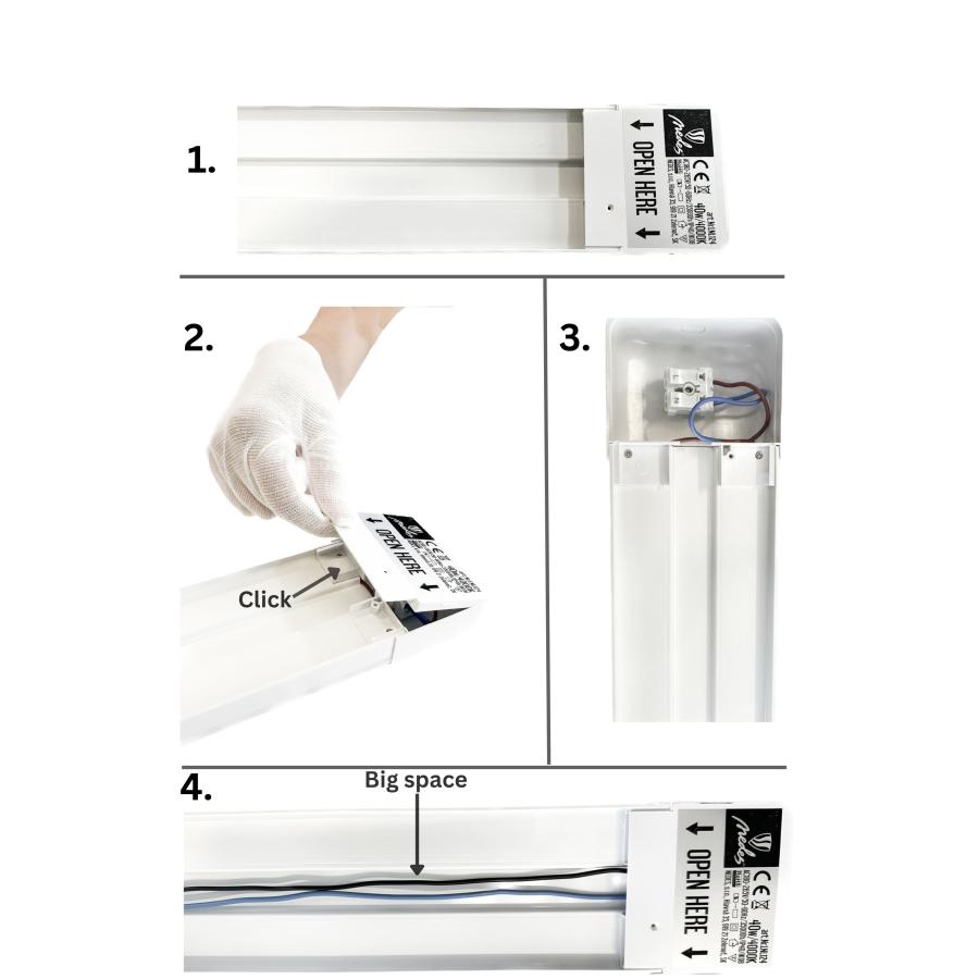 LED svietidlo 40W / IP40 WTL1200 / 4000K - LNL124 – Obrázok 7