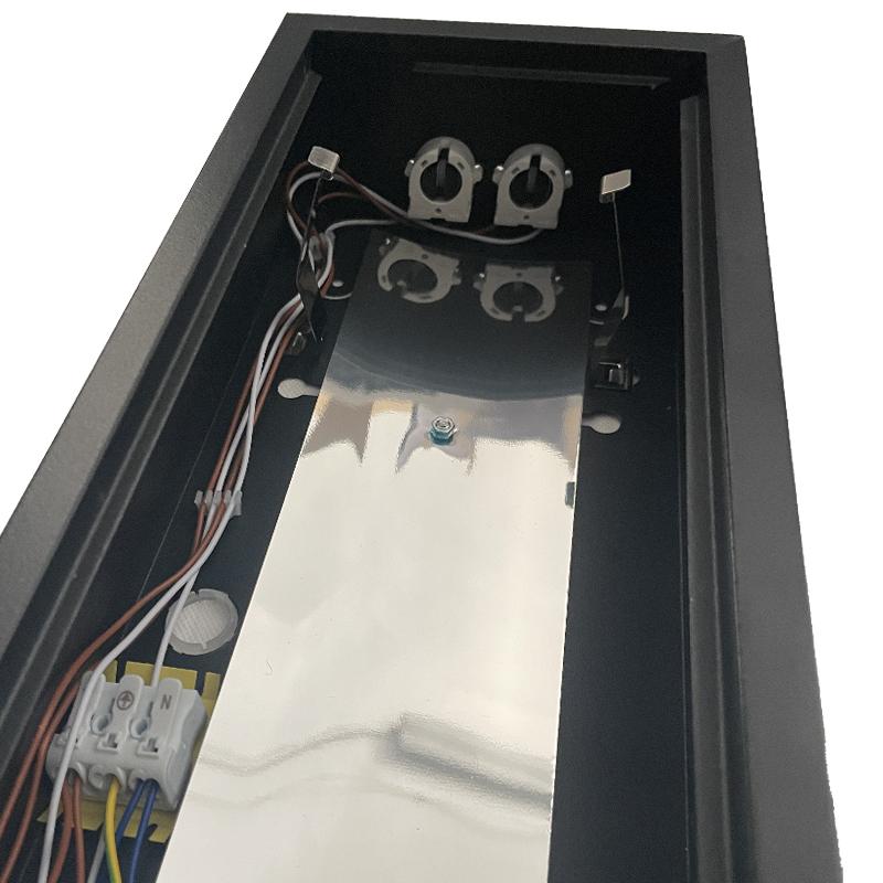 Čierne žiarivkové prisadené svietidlo na 2 x T8 ( 120cm LED trubica ) - TL301B – Obrázok 9