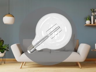 LED žiarovka / filament BIELY 13W - G125 / E27