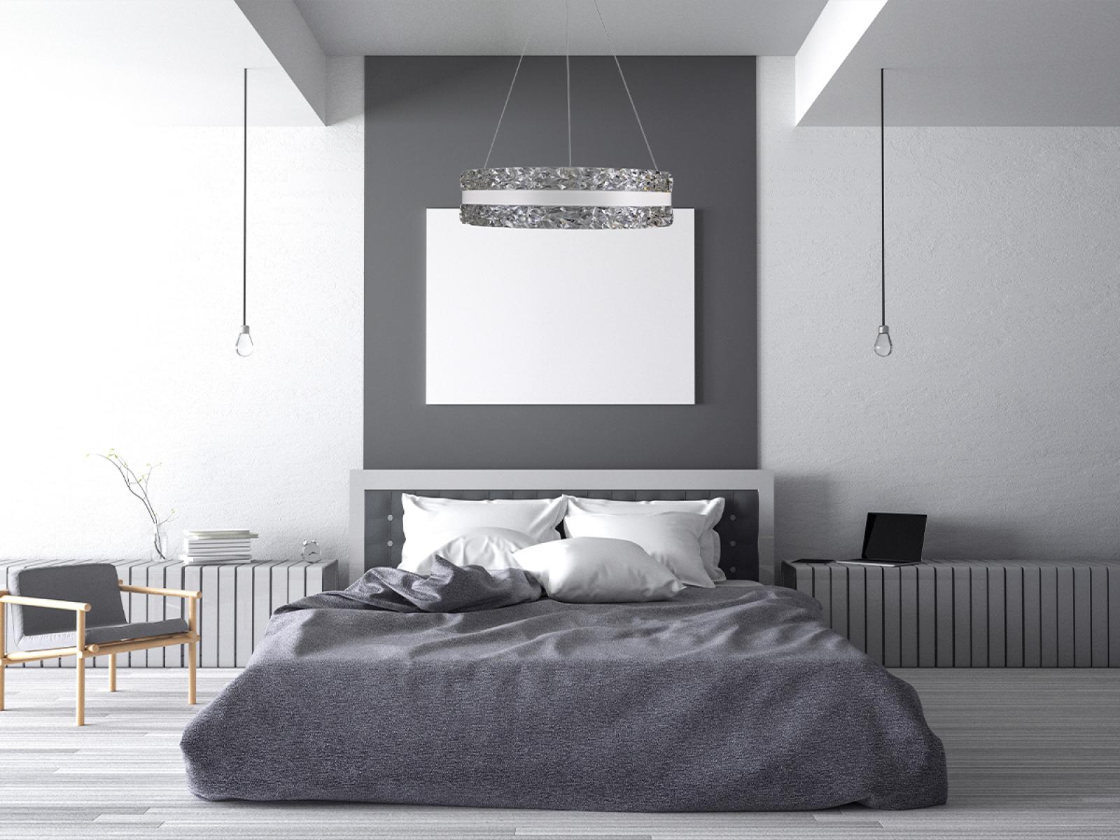LED luxusné závesné krištáľové svietidlo s diaľkovým ovládačom 80W - TA2303/W – Obrázok 4
