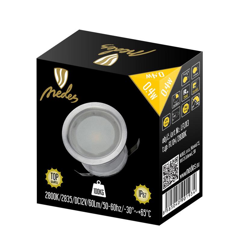 LED vonkajšie podlahové svetlo 0,4W / IP67 FL104 / 2800K - LFL113 – Obrázok 6