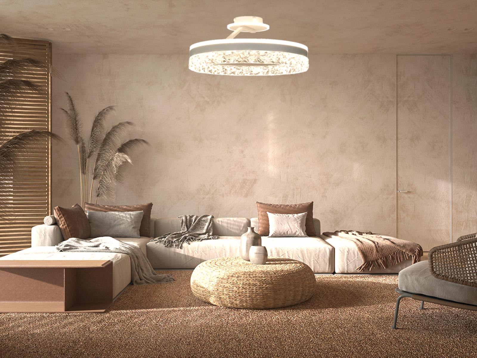 LED luxusné stropné krištáľové svietidlo s diaľkovým ovládačom 85W - TA1306/W – Obrázok 3