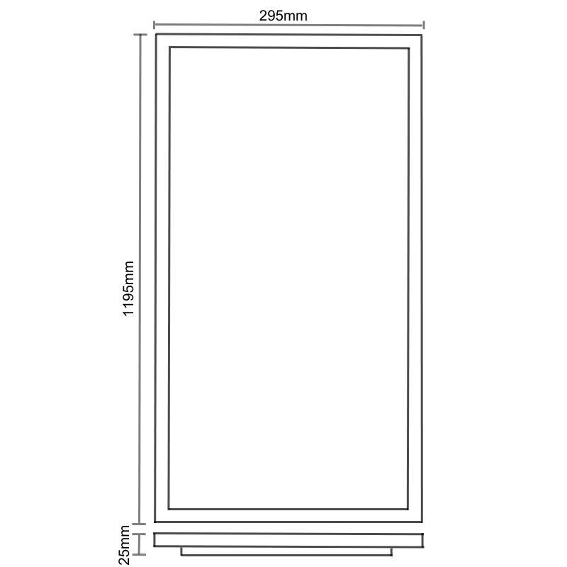 LED panel backlite 40W / 295x1195 / SMD / 4000K / WH / UGR19 - PL7224U – Obrázok 9