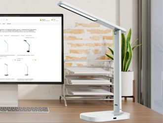 LED stolná lampa KIARA 7W stmievateľná s USB + nočné svetlo + časovač