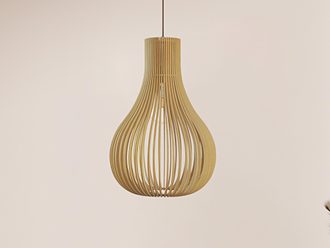 Závesný luster z masívneho dreva E27 / 380 - WRE082