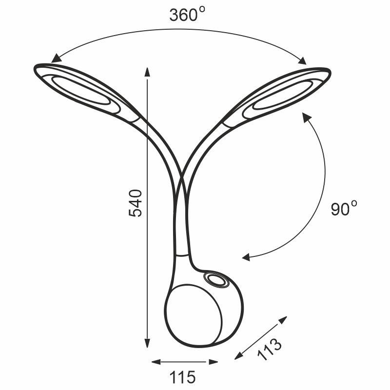 LED stolná lampa EMILY 7W stmievateľná + RBG - DL3401/W – Obrázok 6