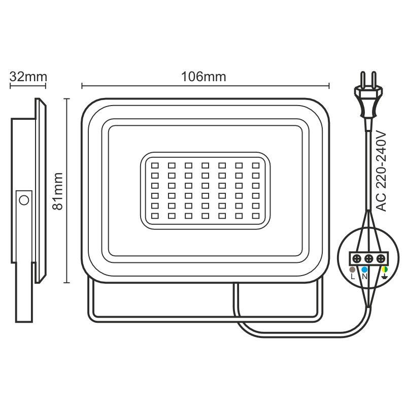 Vonkajší LED reflektor 10W / 4000K - LF0021 – Obrázok 9