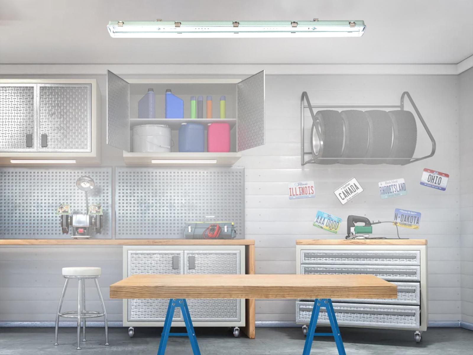 Prachotesné žiarivkové svietidlo na 2 x T8 ( 120cm LED trubica ) - TL401 – Obrázok 4