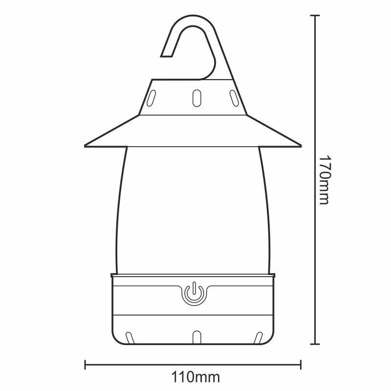 LED prenosná kempingová lampa - FCL01 – Obrázok 7