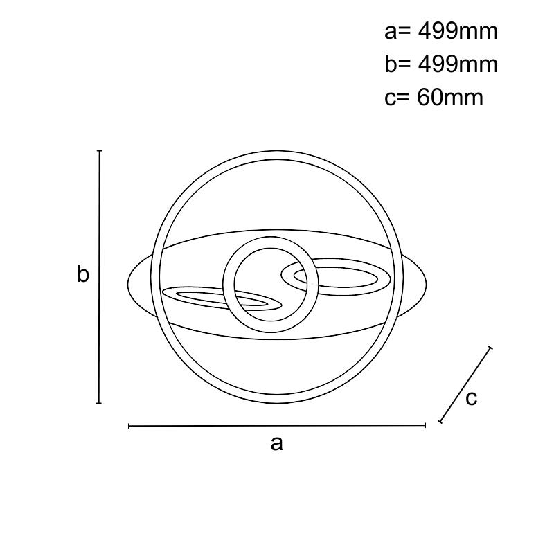 LED stropné svietidlo s diaľkovým ovládačom 105W - J1335/W – Obrázok 2