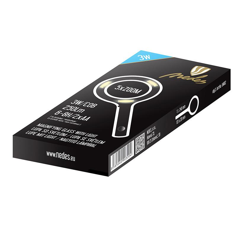 Lupa 5 x ZOOM s LED podsvietením - LM102 – Obrázok 6