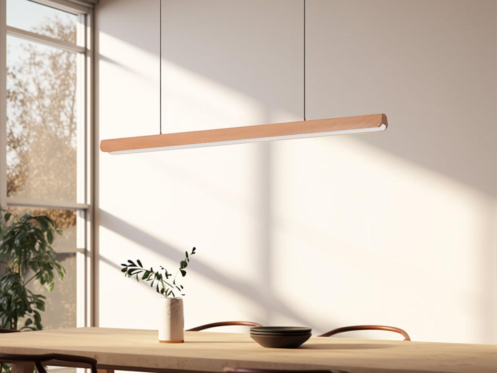 Drevený luster na lanku z masívneho dreva LED 22W / 1200 - WRL0421 – Obrázok 4