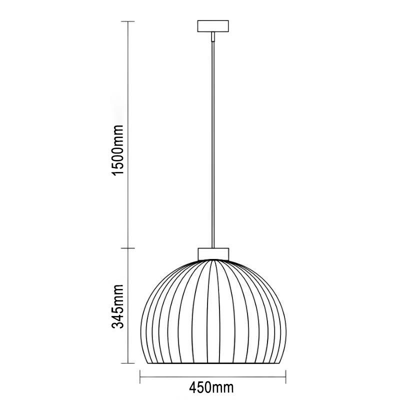 Závesný luster z masívneho dreva E27 / 450 - WRE142 – Obrázok 7