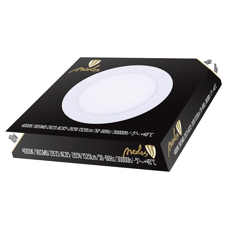 LED vsadený panel 18W / PR / SMD / 4000K / WH - LPL124 – Obrázok 4