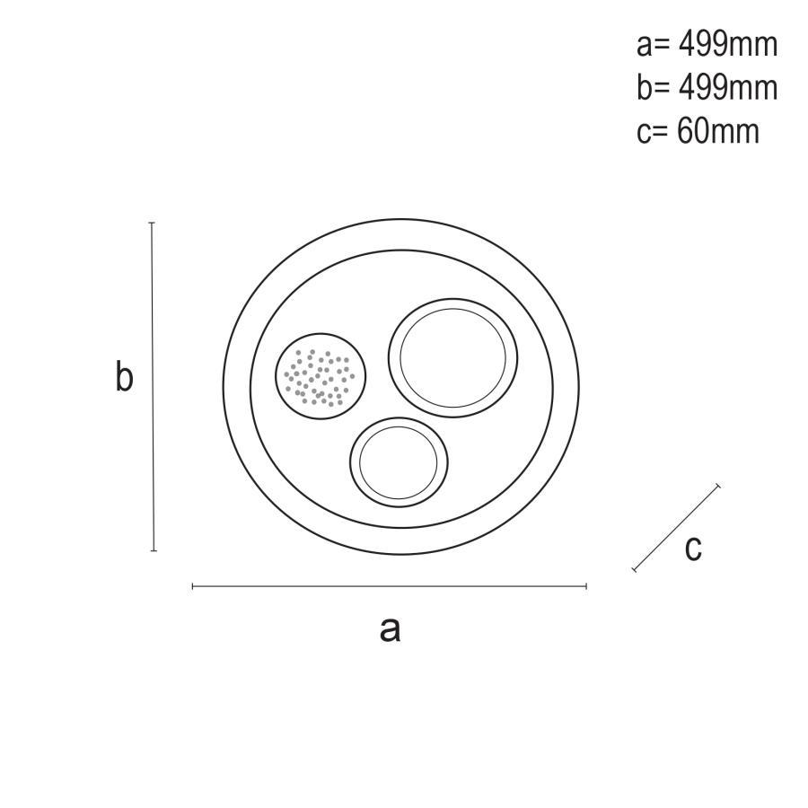 LED stropné svietidlo + diaľkový ovládač 110W - J1314/W – Obrázok 4
