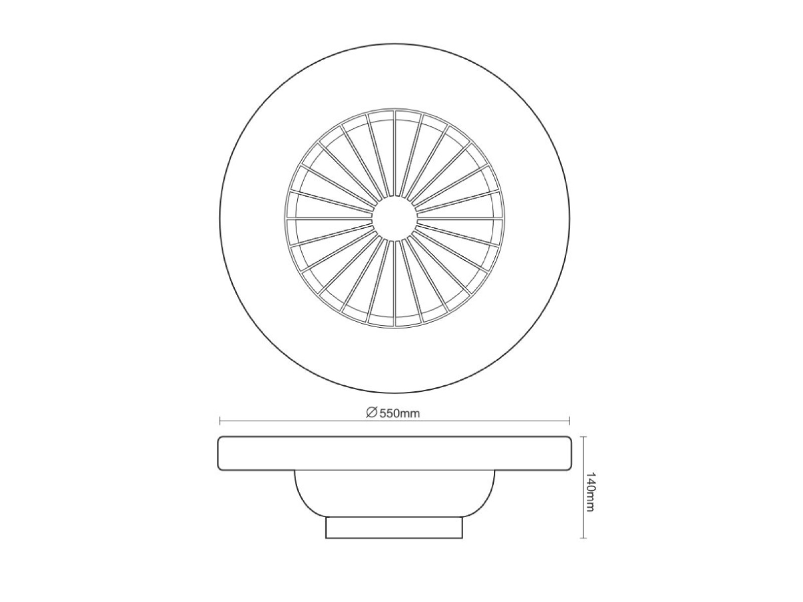 LED stropné svietidlo + stropný ventilátor + diaľkový ovládač 72W - LCL6352 – Obrázok 9