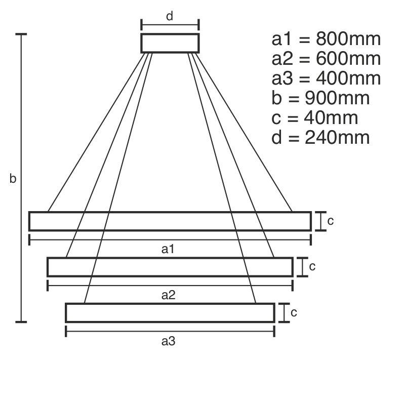 LED závesné svietidlo na lanku + diaľkový ovládač 125W - J4313/S – Obrázok 7