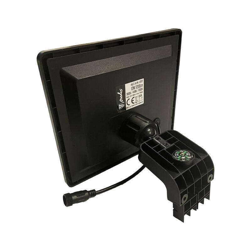 LED čierne vonkajšie solárne svietidlo so senzorom 12W / 3000K - 4100K - 6500K - LS022 – Obrázok 8