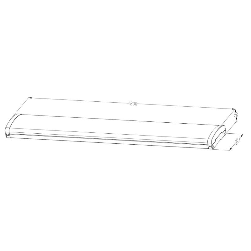 LED lineárne svietidlo s nastaviteľným výkonom 60W / IP20 / 1200 / 4000K - LNL126 – Obrázok 12