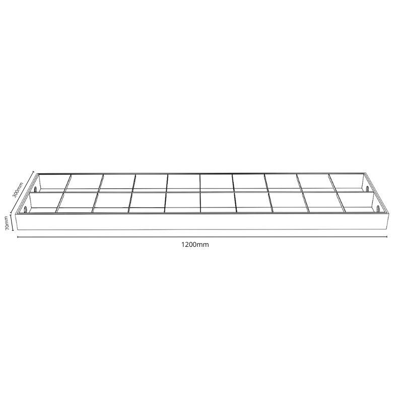 Biele žiarivkové prisadené svietidlo na 2 x T8 ( 120cm LED trubica ) - TL303 – Obrázok 9