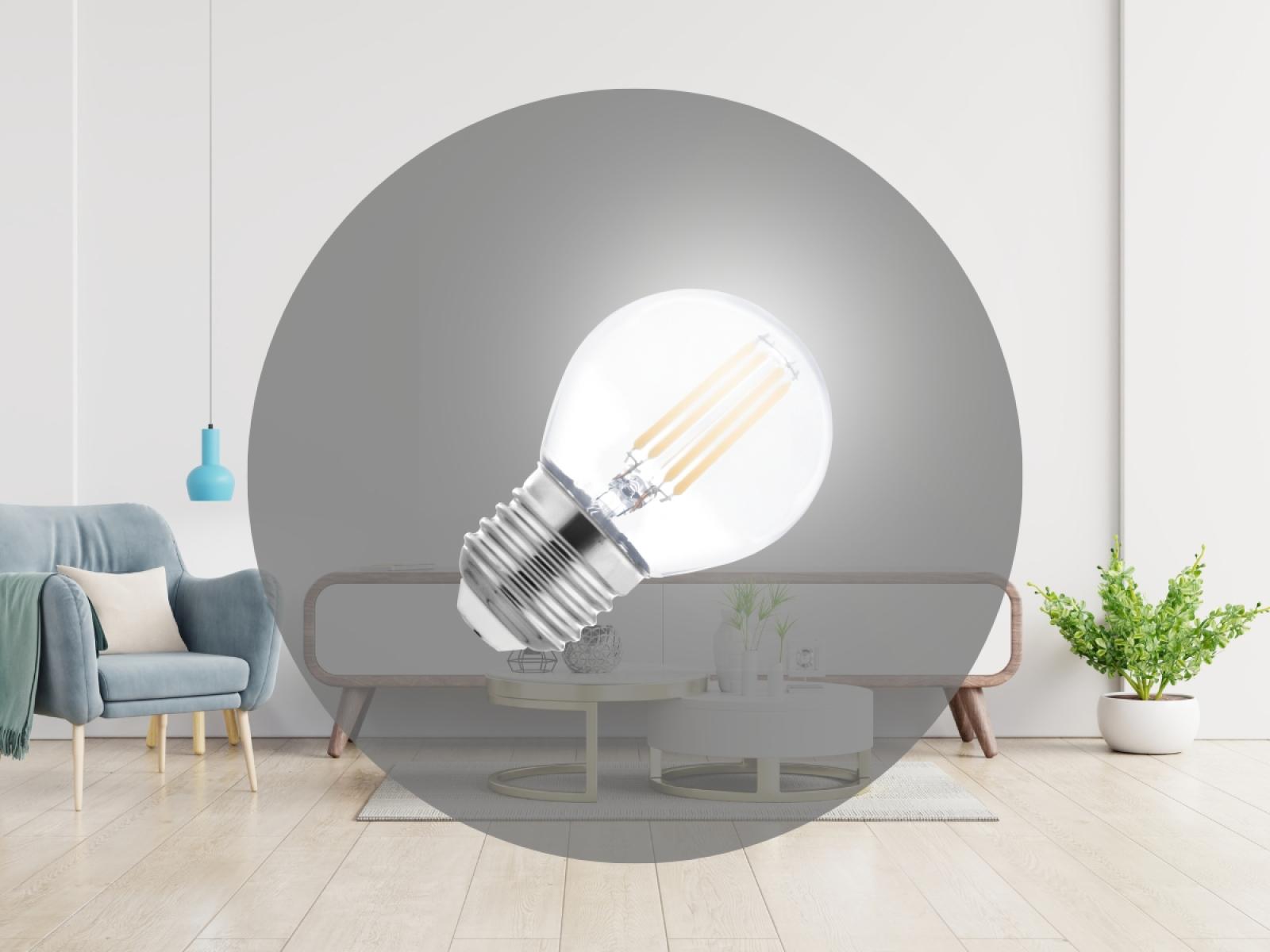 LED žiarovka / filament 4W - G45 / E27 – Obrázok 5