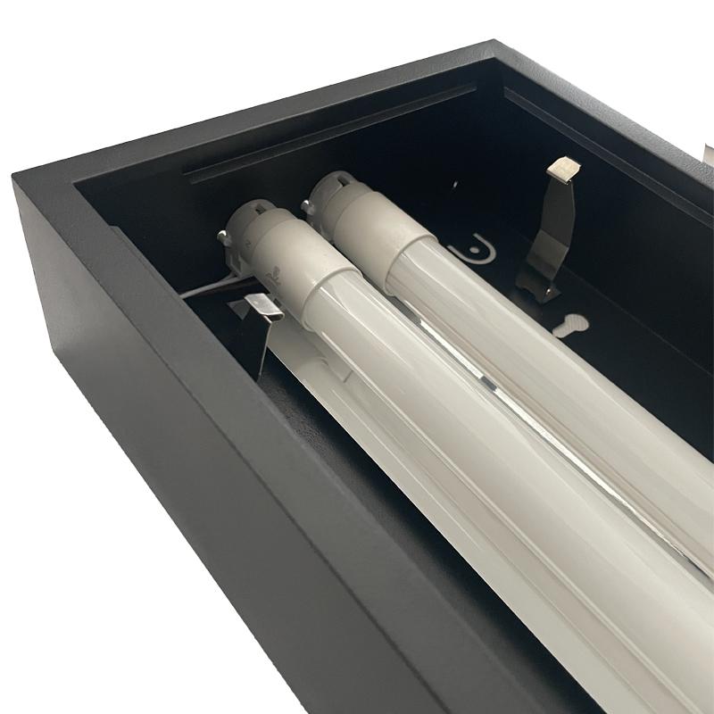 Čierne žiarivkové prisadené svietidlo na 2 x T8 ( 120cm LED trubica ) - TL302B – Obrázok 11