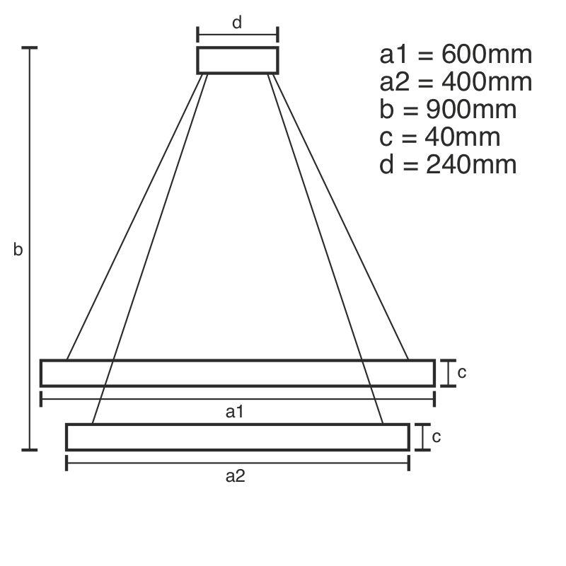 LED závesná lampa na lanku + diaľkový ovládač 70W - J4310/G – Obrázok 7