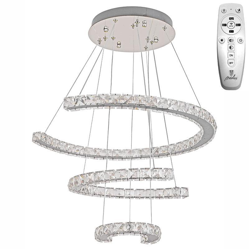 LED luxusné krištáľové svietidlo + diaľkový ovládač 100W - J6356/CH – Obrázok 11