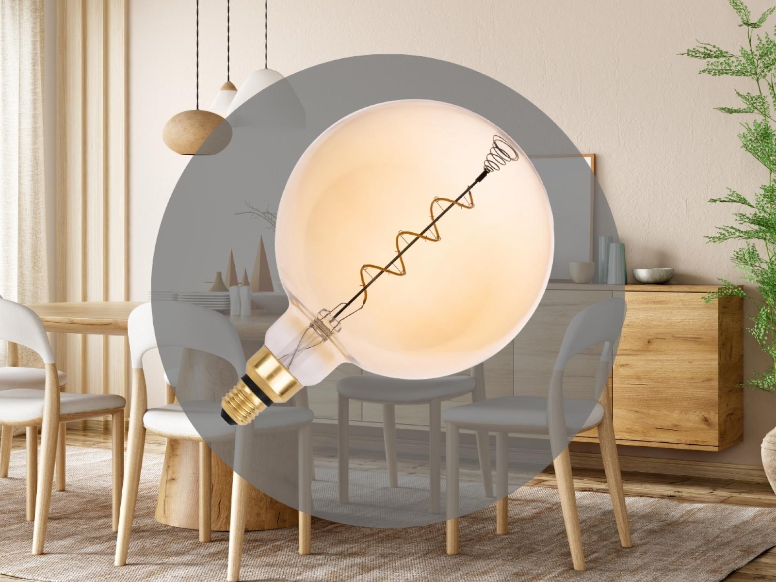 LED dekoratívna žiarovka / filament SPIRAL 4W