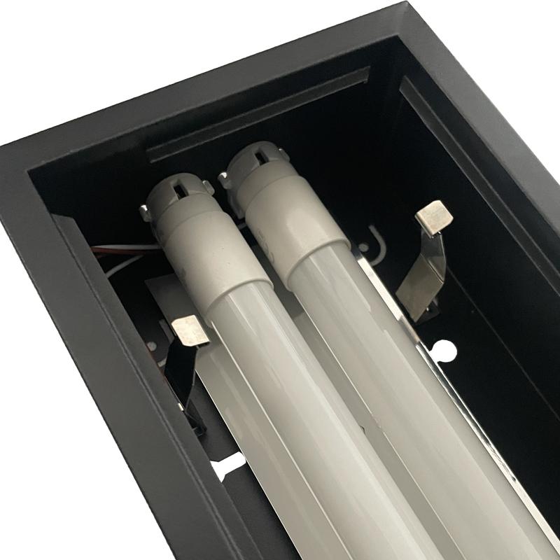 Čierne žiarivkové prisadené svietidlo na 2 x T8 ( 120cm LED trubica ) - TL301B – Obrázok 5