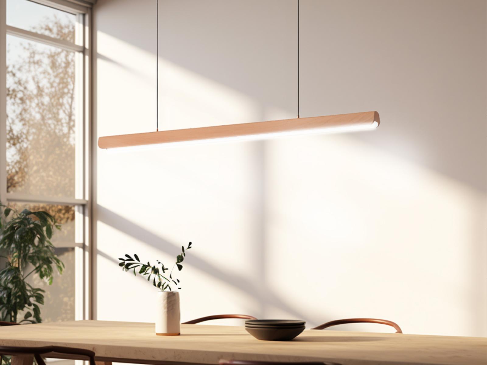 Drevený luster na lanku z masívneho dreva LED 22W / 1200 - WRL0421 – Obrázok 3