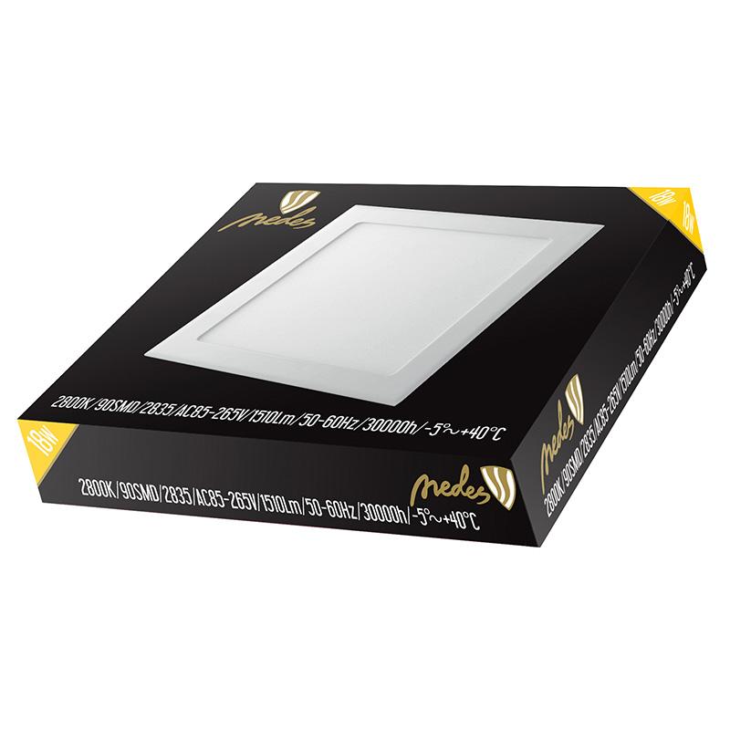 LED vsadený panel 18W / PS / SMD / 2800K / WH - LPL214 – Obrázok 6