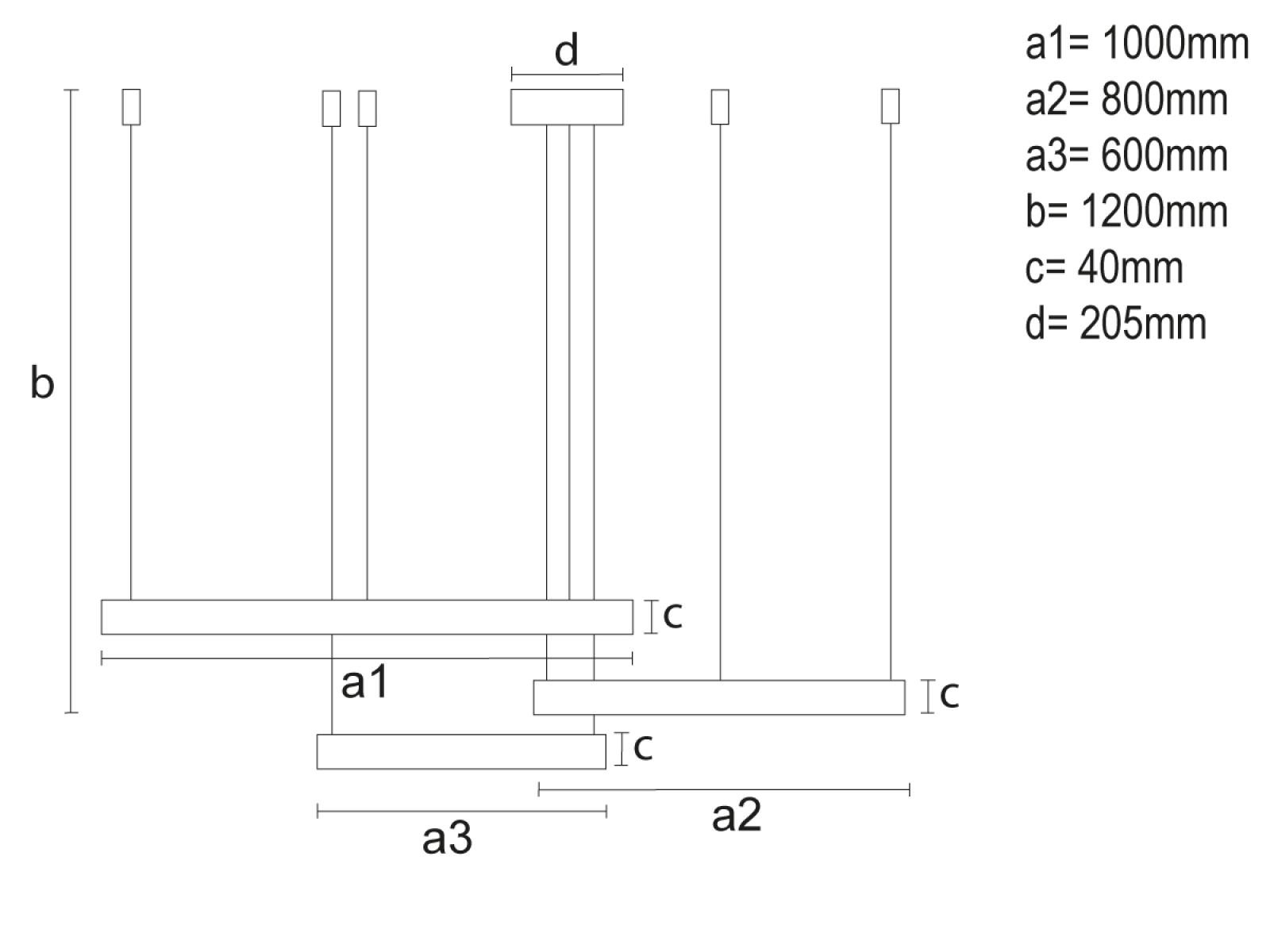 LED závesné svietidlo + diaľkový ovládač 170W - J4385/B – Obrázok 2