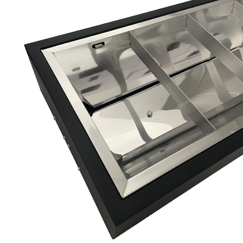 Čierne žiarivkové prisadené svietidlo na 2 x T8 ( 120cm LED trubica ) - TL302B – Obrázok 2