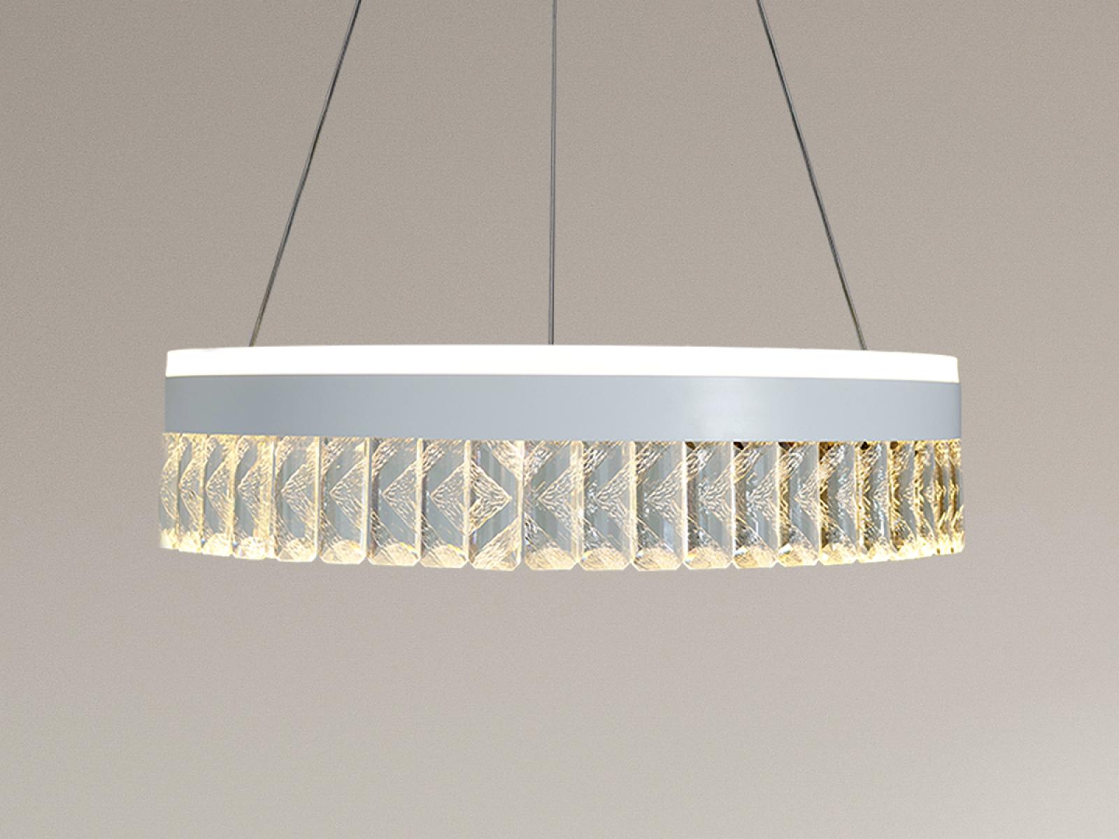 LED luxusné závesné krištáľové svietidlo s diaľkovým ovládačom 90W - TA2300/W – Obrázok 4