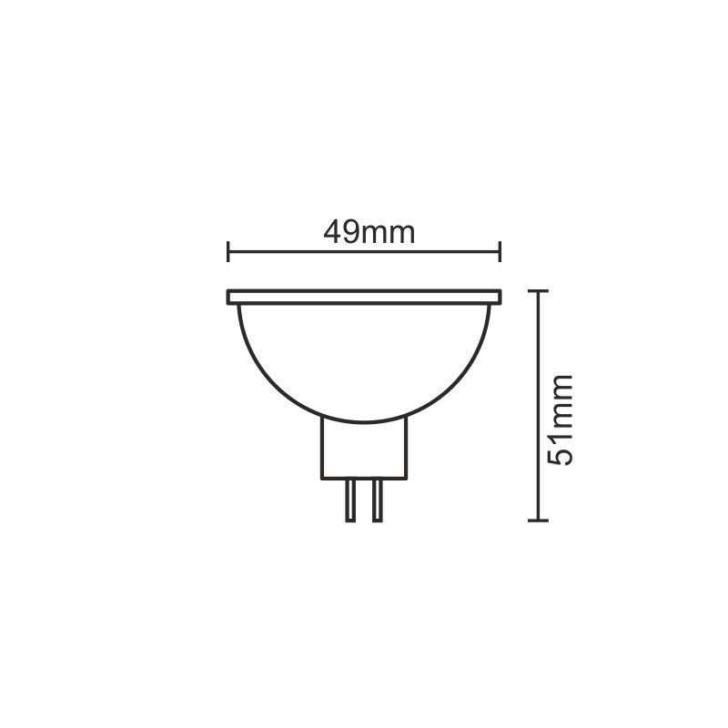 LED žiarovka 5W - GU5,3 / MR – Obrázok 4