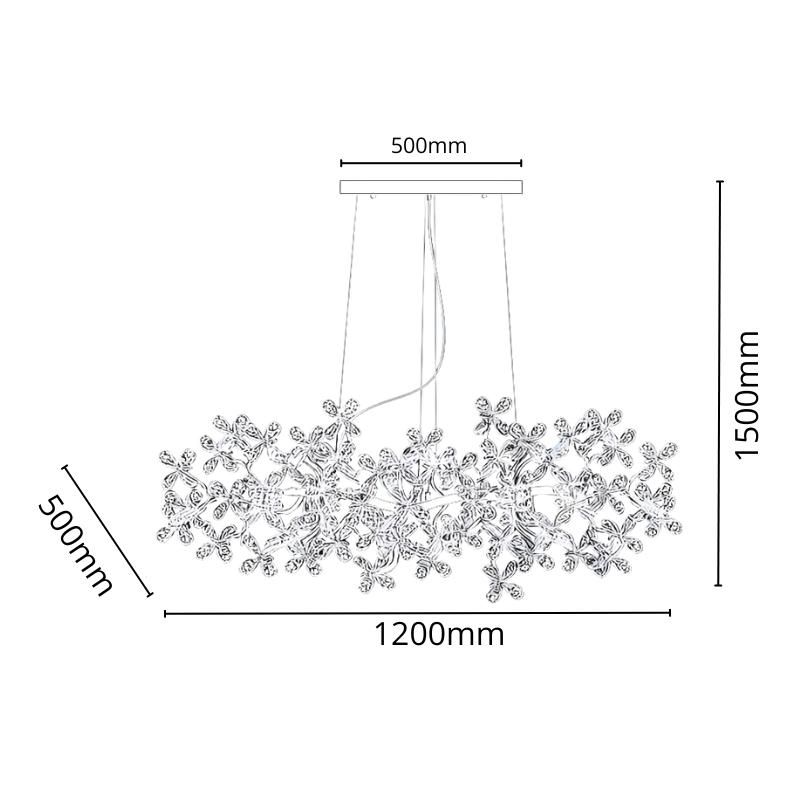 Luxusný závesný krištáľový luster 13 x G9 - CA032/1200L – Obrázok 7
