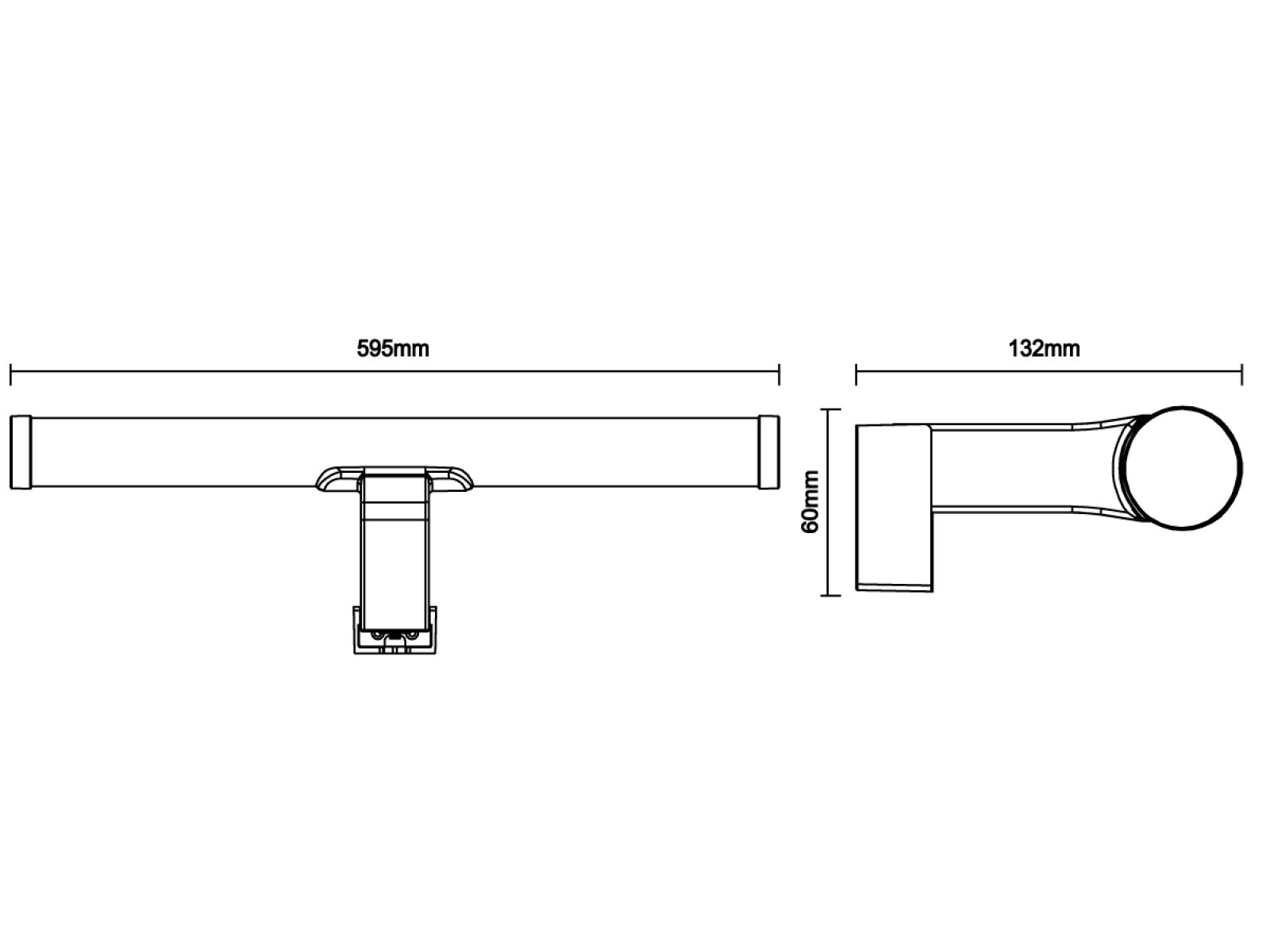 LED kúpeľňové svietidlo 12W / IP44 / 600 / 4000K - LNL7722/WH – Obrázok 8