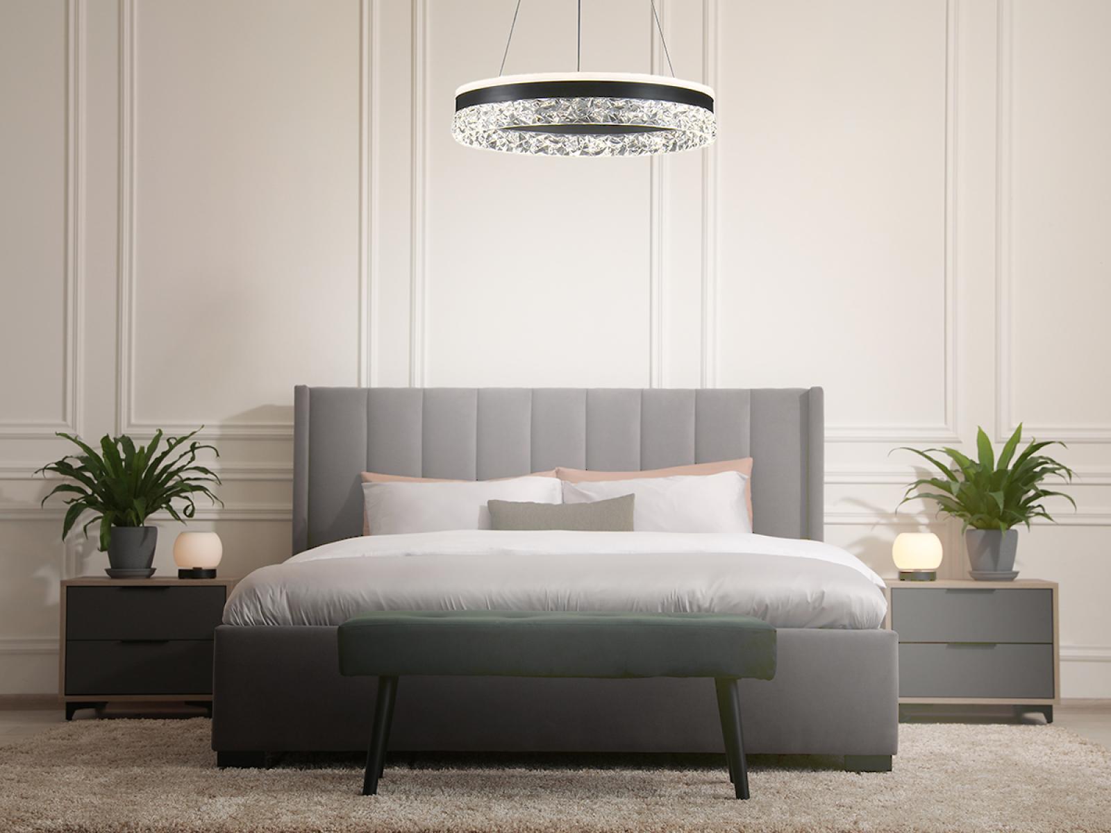 LED luxusné závesné krištáľové svietidlo s diaľkovým ovládačom 80W - TA2301/B – Obrázok 6