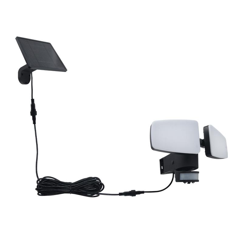 LED čierne vonkajšie solárne svietidlo so senzorom 12W / 3000K - 4100K - 6500K - LS023 – Obrázok 10