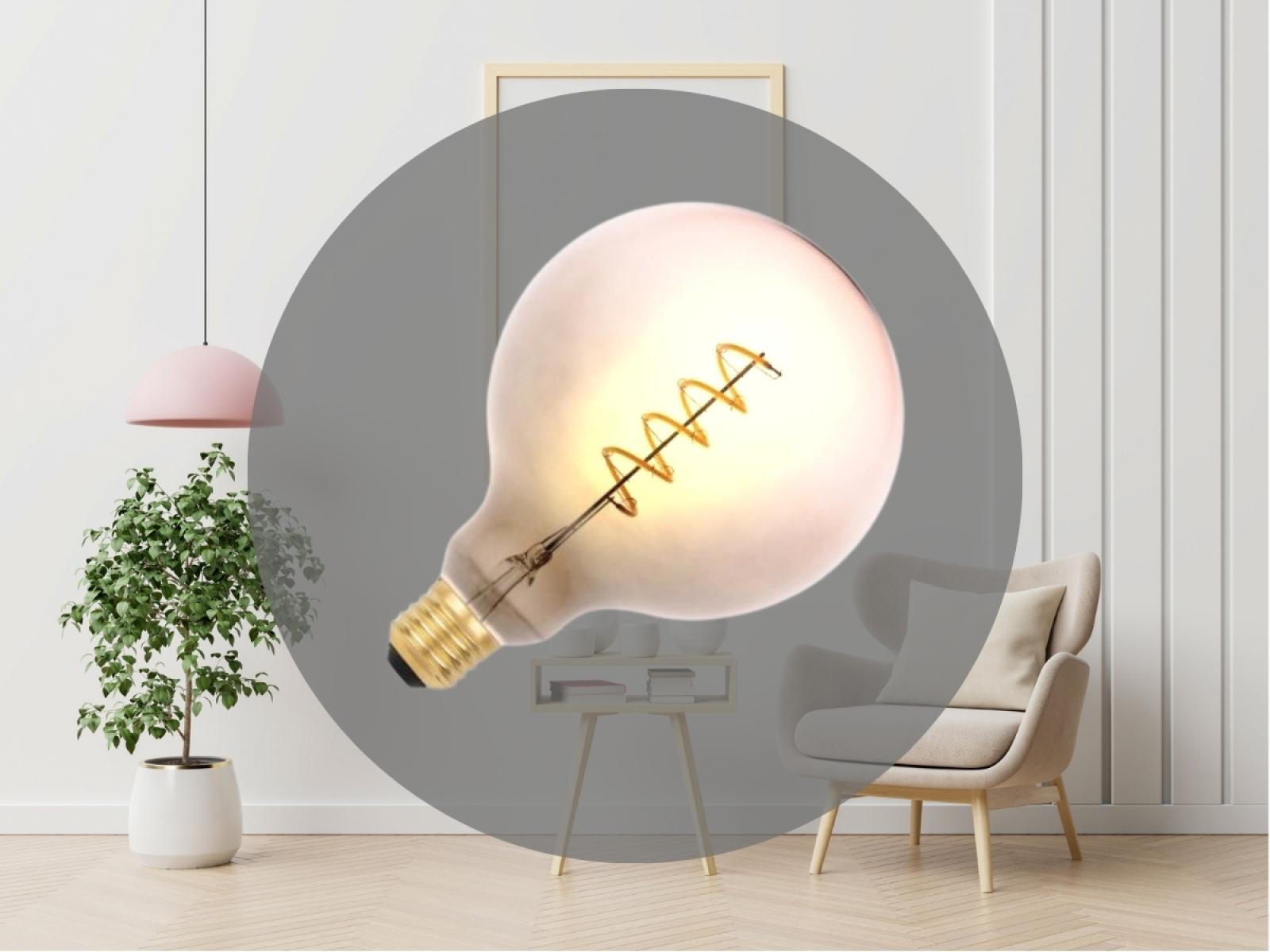 LED dekoratívna žiarovka / filament SPIRAL 4W GREY - PINK - G125 / E27 / 2000K - ZSF123 – Obrázok 5