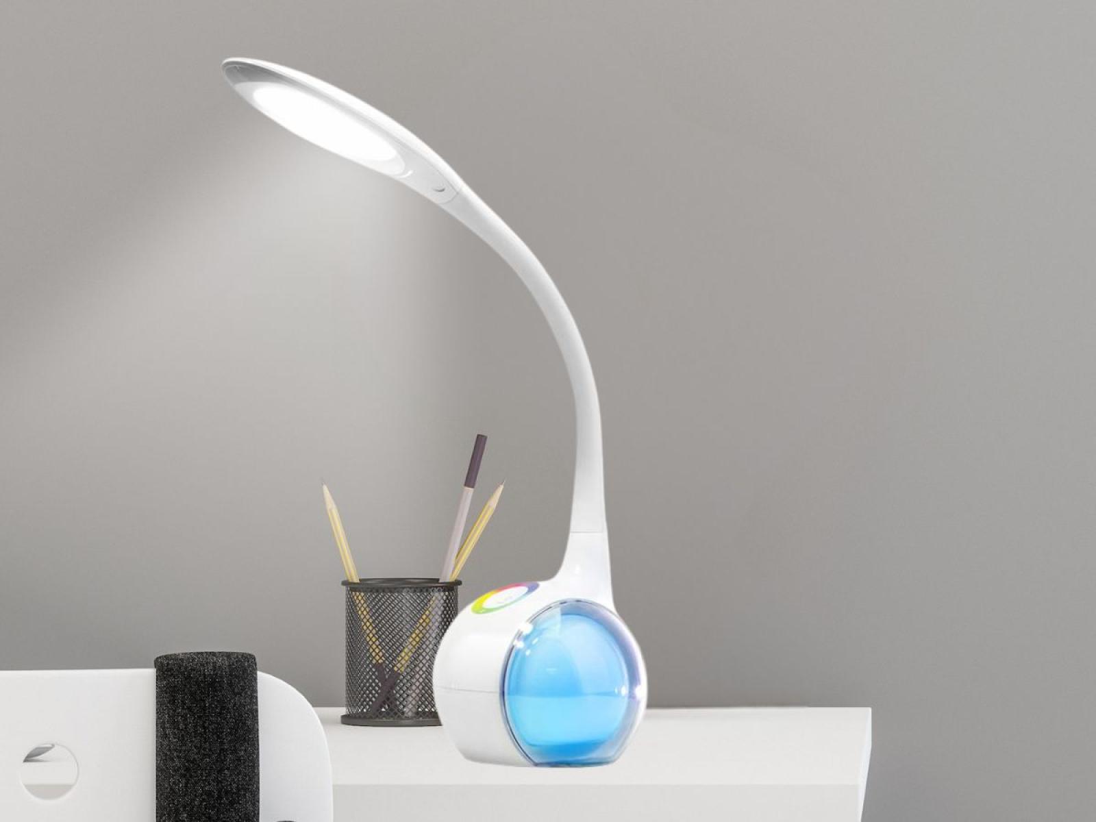 LED stolná lampa EMILY 7W stmievateľná + RBG - DL3401/W – Obrázok 2