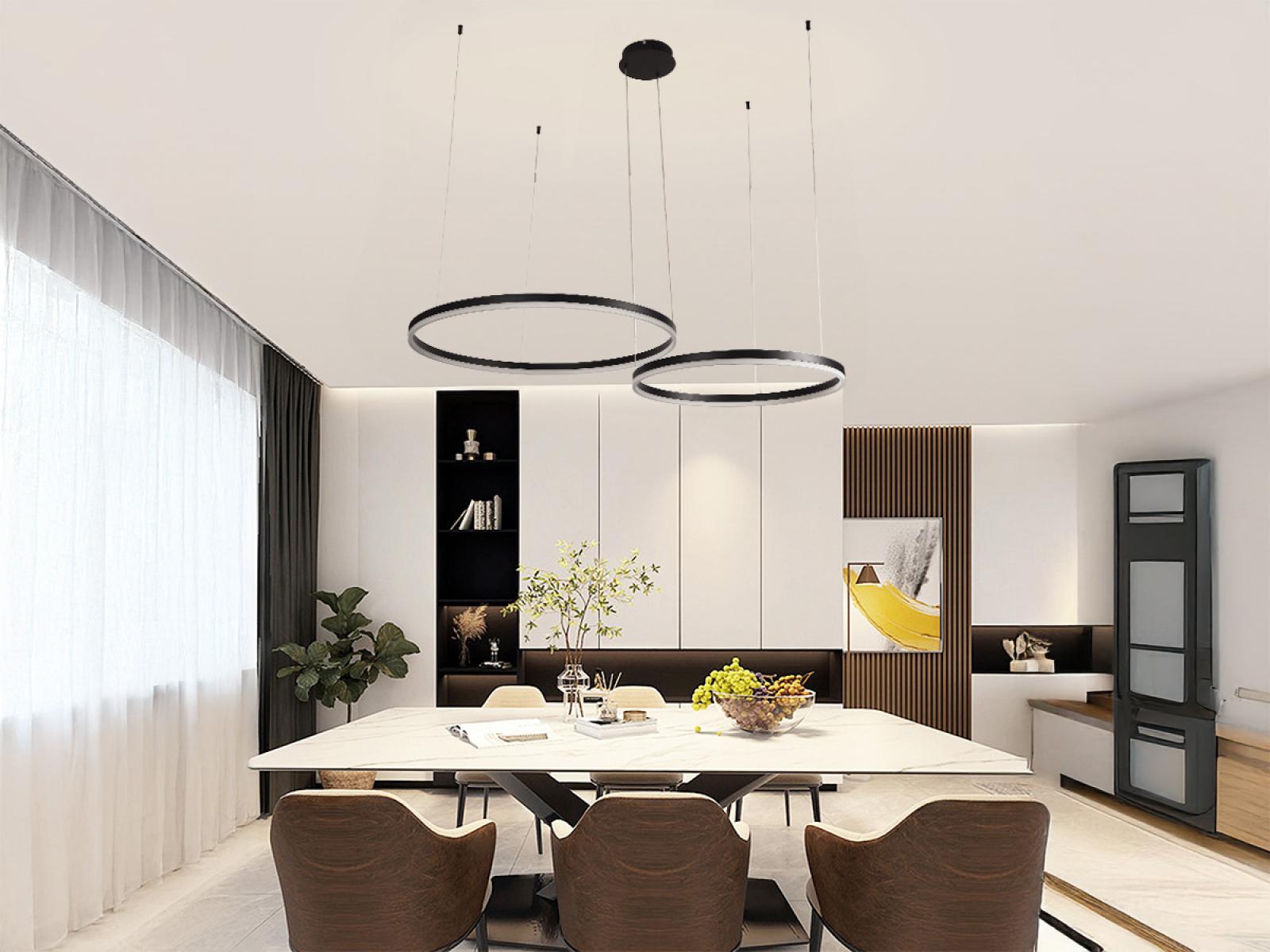LED závesná lampa s diaľkovým ovládačom 70W – Obrázok 11