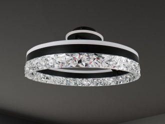 LED luxusné stropné krištáľové svietidlo s diaľkovým ovládačom 85W - TA1306/B