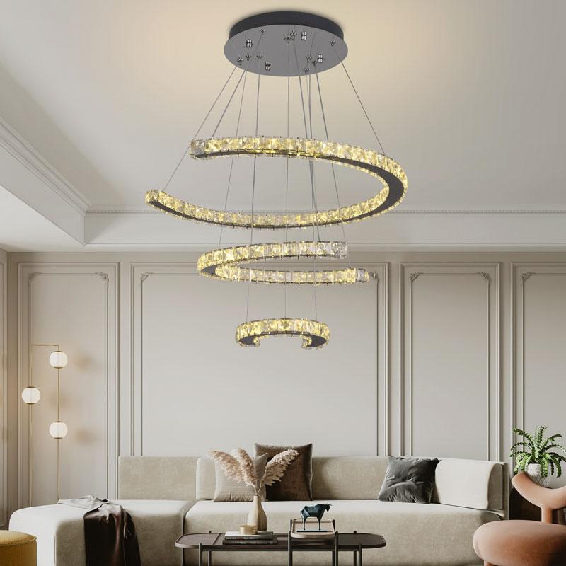 LED luxusné krištáľové svietidlo + diaľkový ovládač 100W - J6356/CH – Obrázok 4