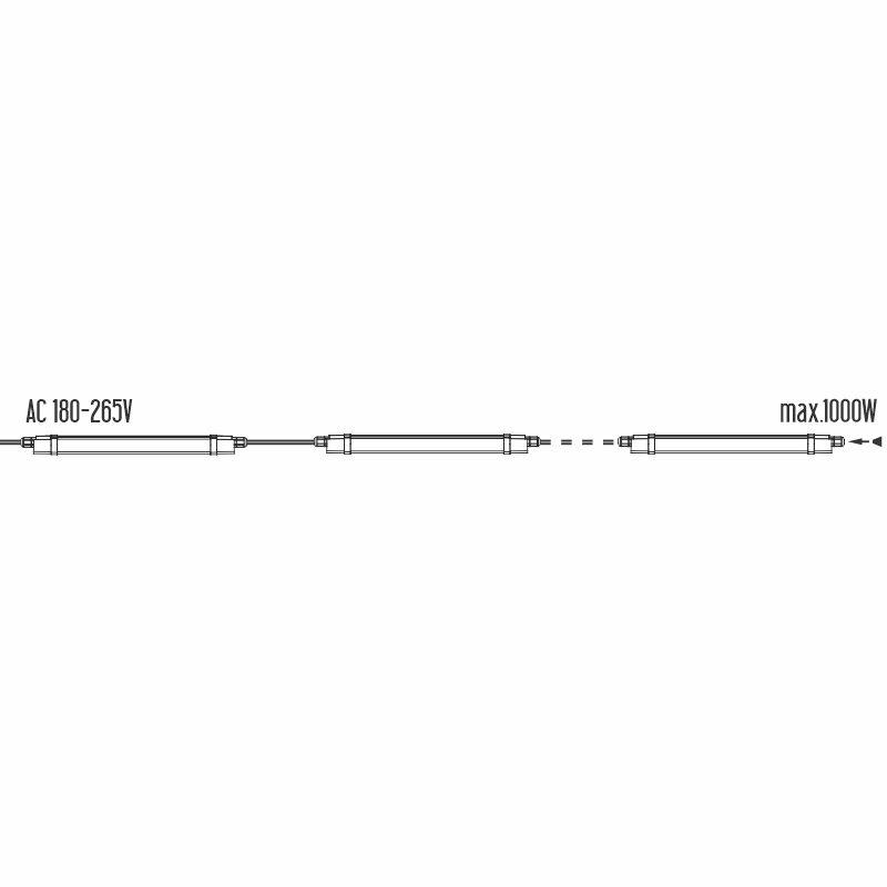 LED technické nadpájacie núdzové svietidlo 40W / 5W / IP65 / 1200 / 4000K / E - LNL324/3E – Obrázok 5