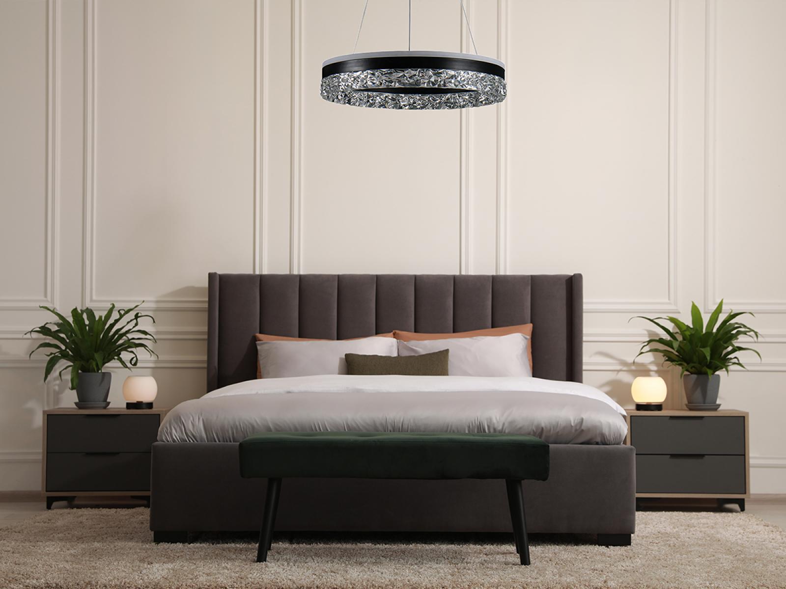 LED luxusné závesné krištáľové svietidlo s diaľkovým ovládačom 80W - TA2301/B – Obrázok 9